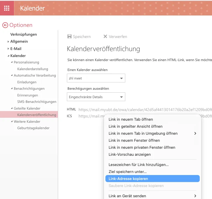 Rechtsklick auf den ICS-Link → Link-Adresse kopieren